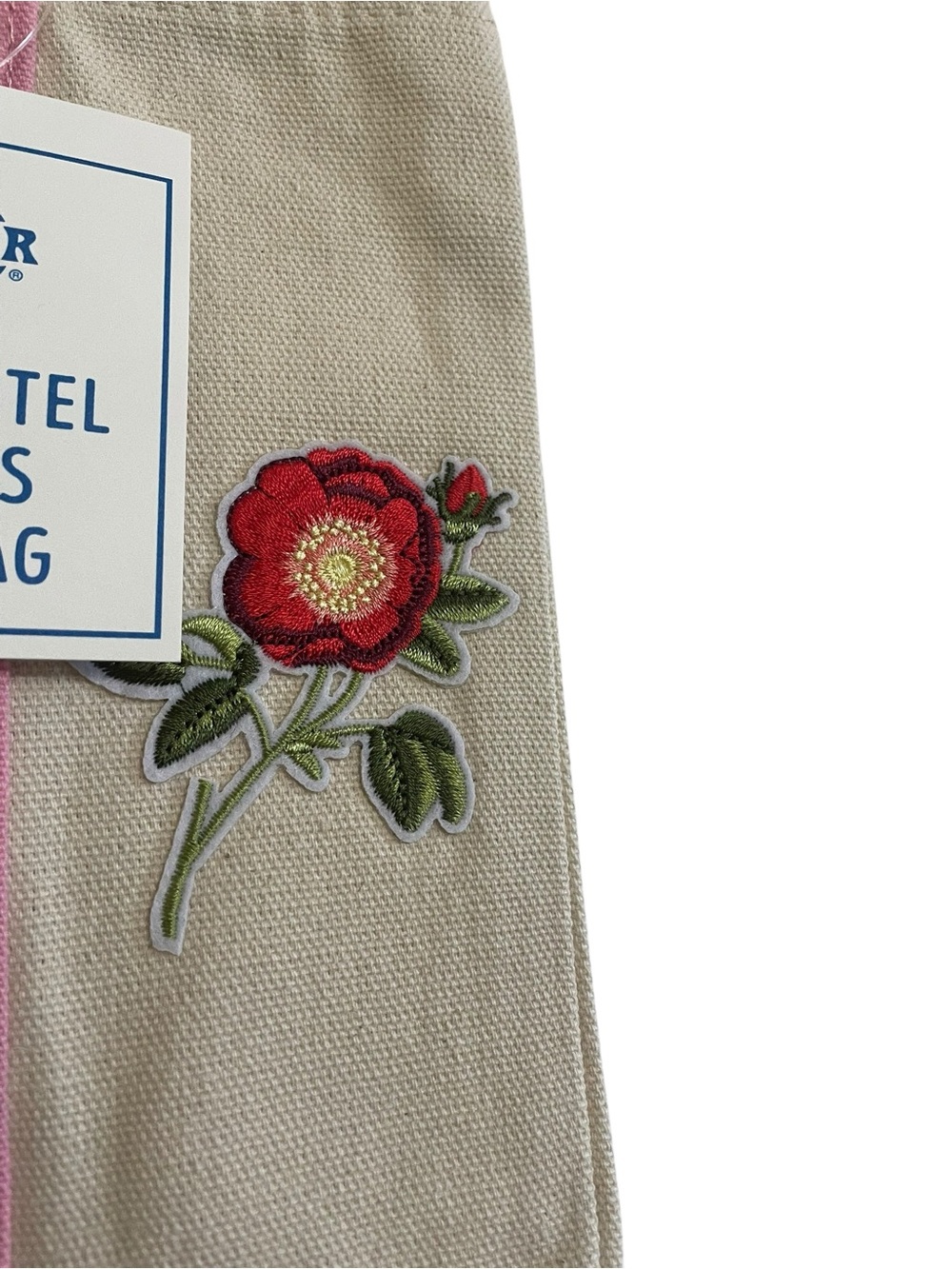 Custom Trader Joe’s Mini Pink Canvas Tote Bag - Picture 3 of 4